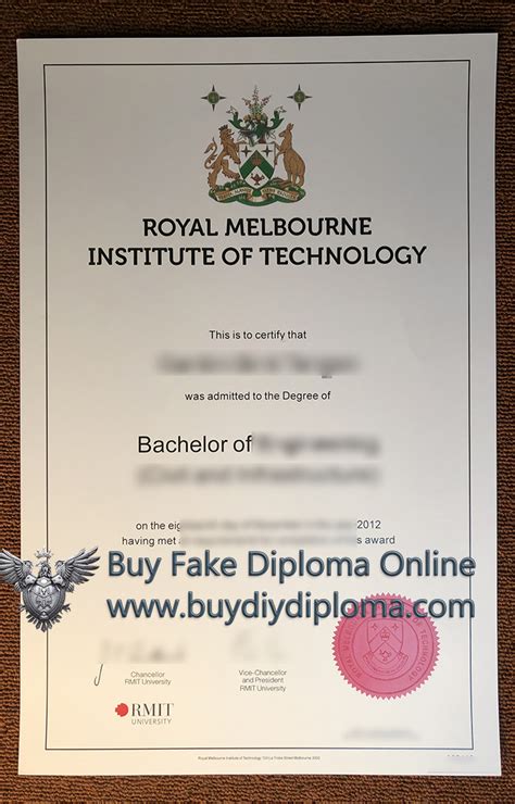 Rmit University Diploma Of 2012 Version Fake Diplomabuy Fake Diploma