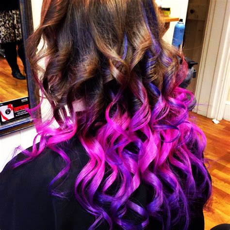 Beautiful Dip Dye Created By The Team At Pure Hair Sherborne Dorset Bright Vibrant Colours