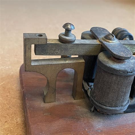 2 Antique Telegraph Machine Vintage Morse Code Key Sounder Reeve Mesco