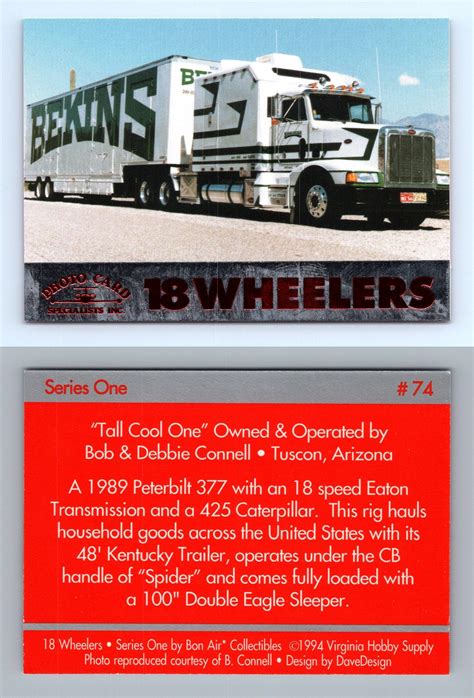 Peterbilt Wheelers Series Bon Air Trading Card