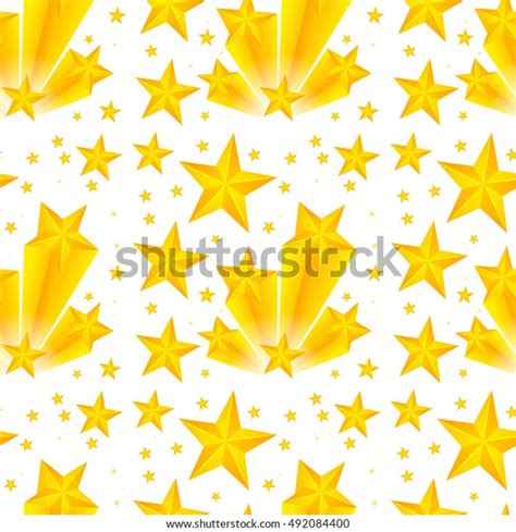 Seamless Background Design Yellow Stars Illustration Stock Vector