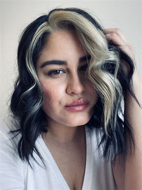 black hair with blonde highlights in front - Splendour Day-By-Day