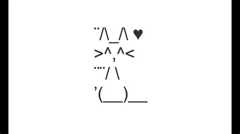 Cute Cat Picture Copy And Paste Text Art Youtube
