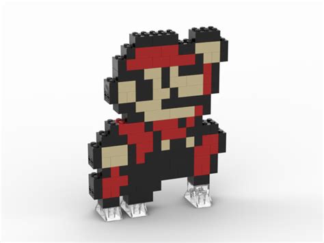 Lego Moc Bit Super Mario Bros Sprite Jumping By Neits Rebrickable Build With Lego