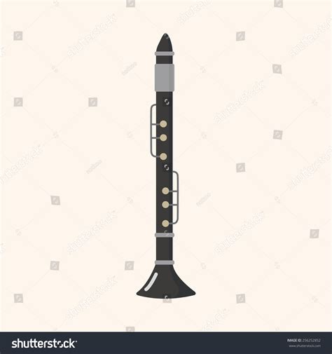 Instrument Clarinet Cartoon Theme Elements Stock Vector Royalty Free