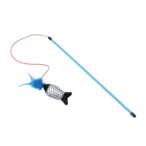 Bergan 18 Fishing Pole Cat Toy Naturally For Pets
