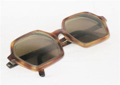 60s Vintage Rx Sunglasses Retro Hexagon Shaped Tortoise Frames Etsy