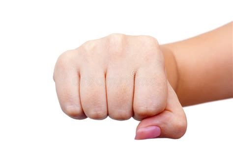 Womens Fist Stock Image Image Of Argument Angry Isolated 17139427