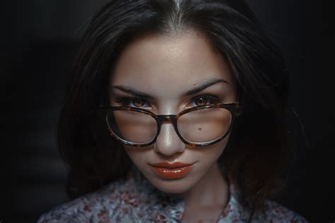 Wallpaper Delaia Gonzalez Model Women With Glasses Brunette