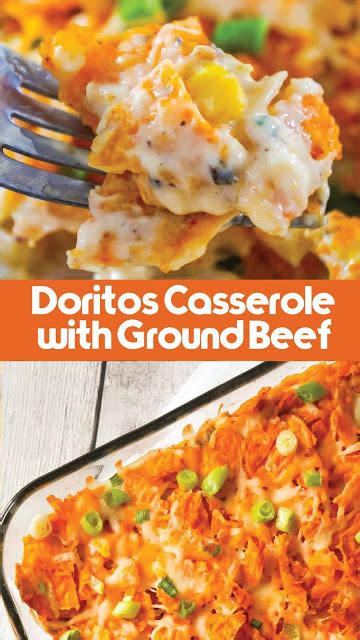Our doritos casserole takes the familiar base of cooked onion, garlic, and ground beef and seasons it with a packet of taco seasoning. Doritos Cásserole with Ground Beef in 2020 (With images ...