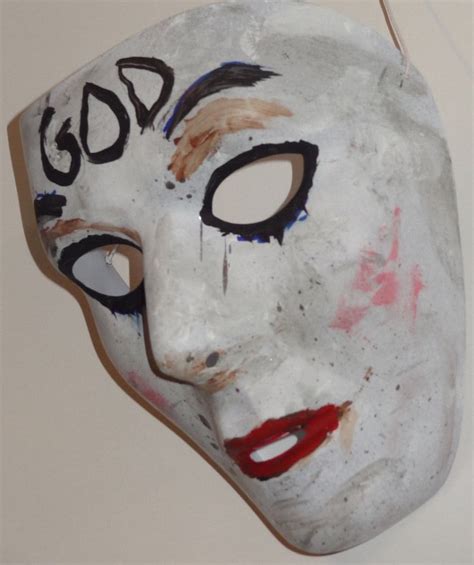 The Purge Anarchy God Mask Hand Painted Halloween Prop Brand Etsy