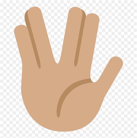 Vulcan Salute Emoji Clipart Hand Live Long And Prosper Hd Png