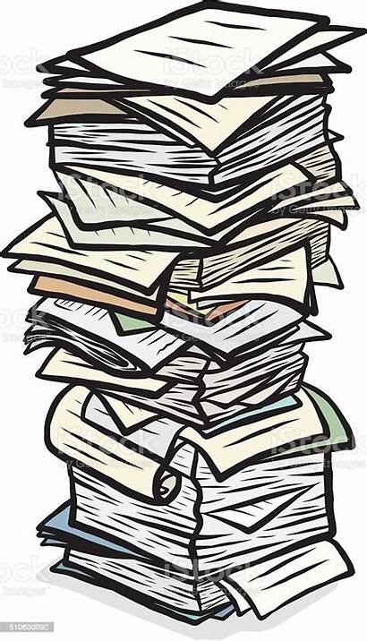 Paper Clipart Pile Papers Stack Papiere Stapel