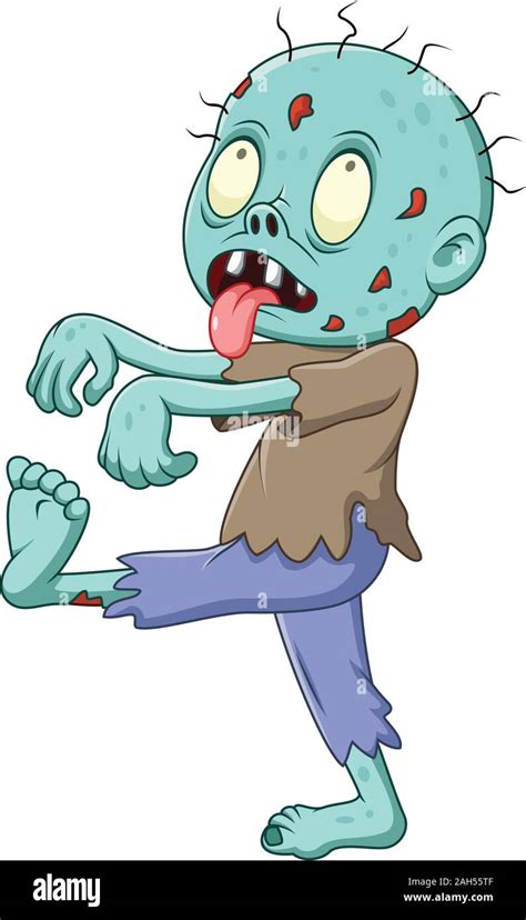 Cartoon Zombie Isolated On White Background Stock Vector Image And Art