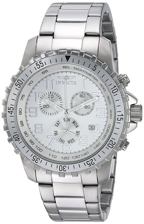 Invicta Mens Specialty Quartz Watch With Silver Dial Chronograph