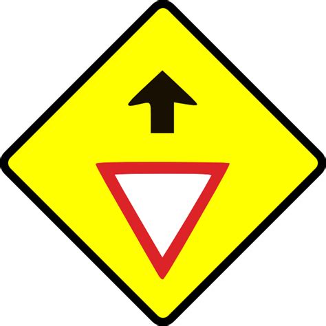 Caution Give Way Sign Clip Art 110383 Free Svg Download