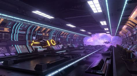 3d Scifi Corridor Spaceship Corridor Space Station