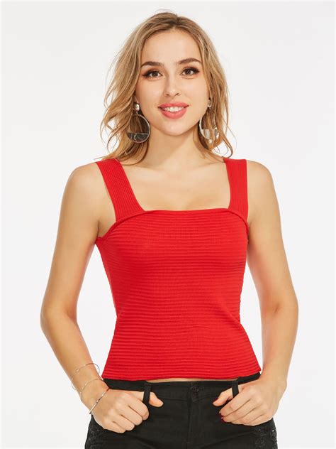 spaghetti straps solid color women s tank top crop tops women tank tops women tops