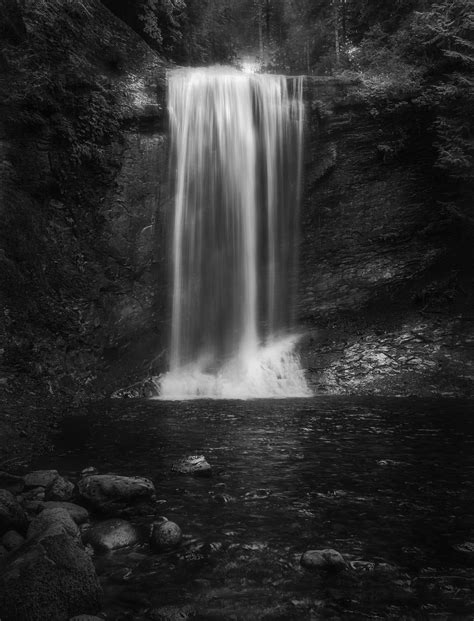 Free Images Nature Rock Waterfall Wilderness Black And White