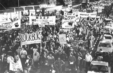 Anti Apartheid Protest At Spring Boks Tour 1981 In This July 3 1981