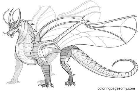 Wings Of Fire Beetlewing Dragon Coloring Page Free Printable Coloring Pages