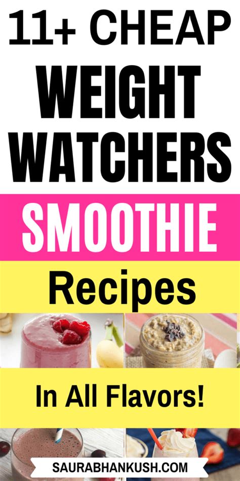 11 Weight Watchers Smoothies Recipes With Smartpoints Ww Smoothies Breakfast Freestyle