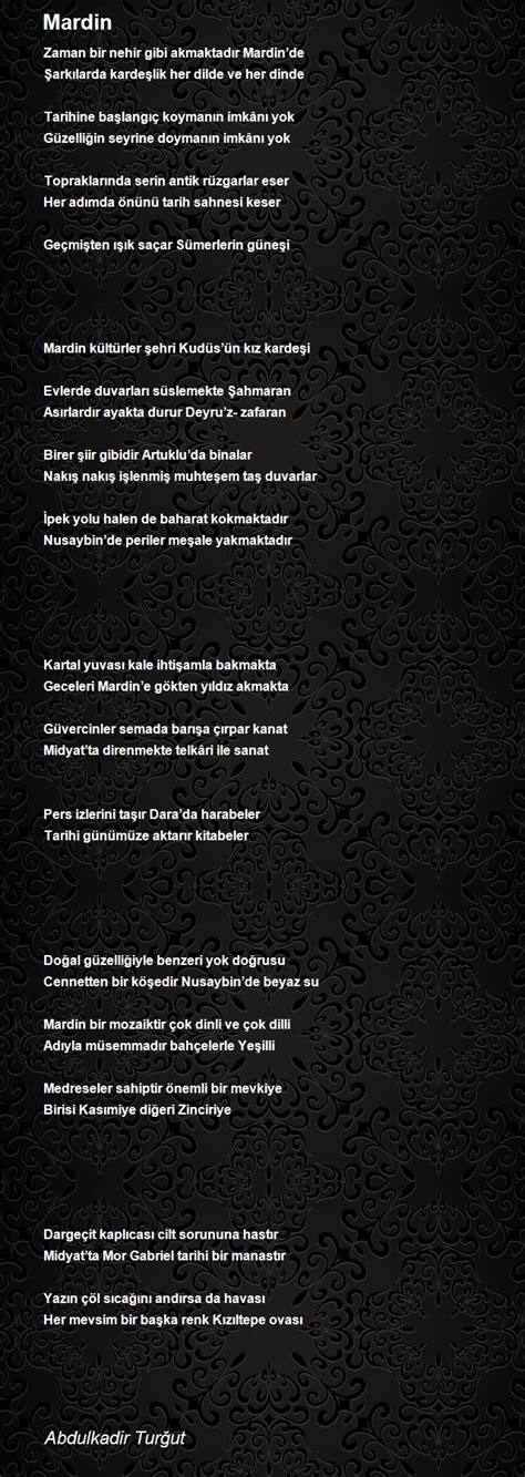 Mardin Şiiri Abdulkadir Turğut