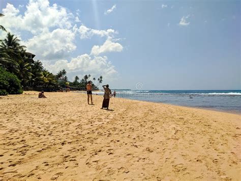 Hikkaduwa Sri Lanka March 8 2022 Beautiful View Of The Beach In