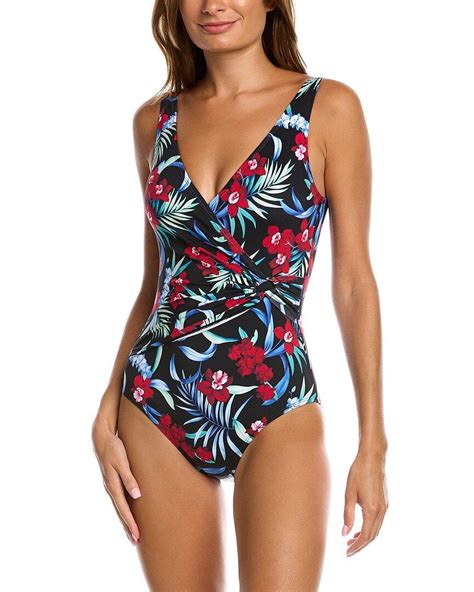 Tommy Bahama Midnight Orchid Clara Wrap One Piece In Blue Lyst Uk