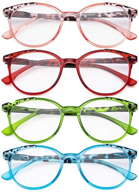 Buy Cessblu Ladies Stylish 4 Pack Reading Glasses Oversized Round