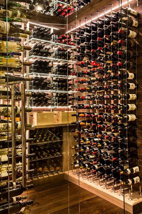 A Wine Cellar Filled With Lots Of Bottles