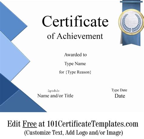 Create your custom design certificate with our online certificate maker, or choose from a template. Free Printable Certificate of Achievement | Customize Online