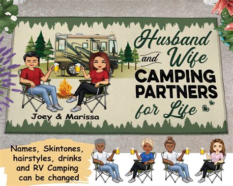 Camping Partners For Life Husband And Wife Personalized Etsy