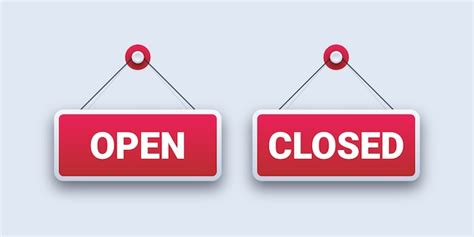 Premium Vector Open And Closed Signs