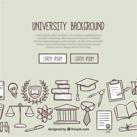 Free Vector University Background In Flat Style