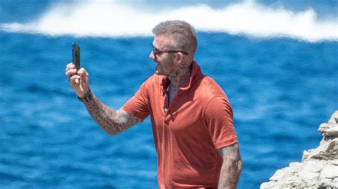 David Beckhams Natural Grey Hair Revealed On Holiday With Wife Victoria And Daughter Harper
