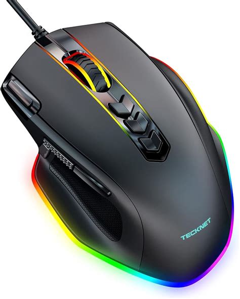 Tecknet Rgb Gaming Mouse Wired Pc Gaming Mice With 11 Programmable
