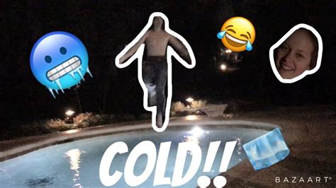 Jumping Into A Freezing Cold Pool Youtube