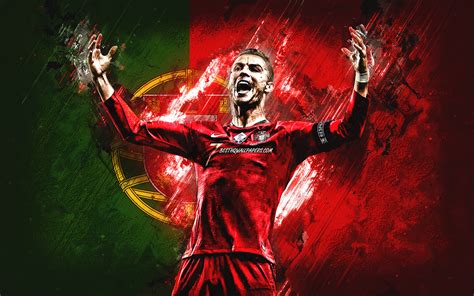 Descargar Fondos De Pantalla Cristiano Ronaldo La Bandera De Portugal