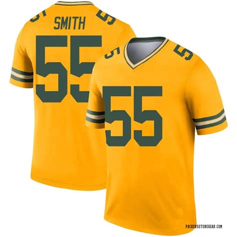 Mens Green Bay Packers Zadarius Smith Gold Legend Inverted Jersey By Nike