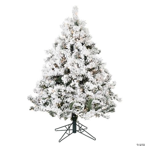 Vickerman 45 Flocked Alaskan Pine Christmas Tree With Clear Lights