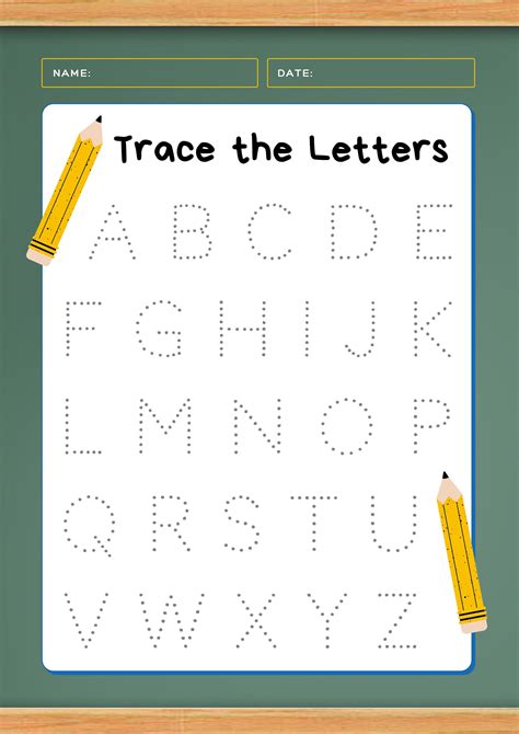 Alphabet Letters Tracing Worksheet Abc Activities And Exercises