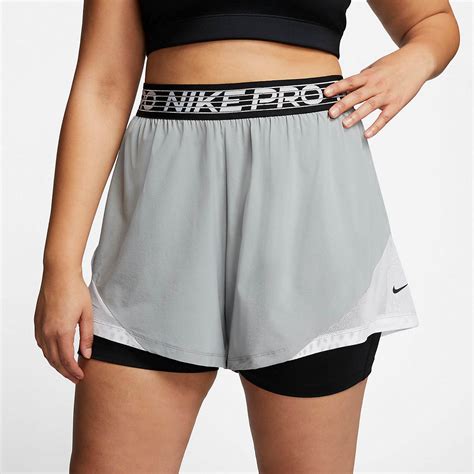 Nike Womens Pro Flex 2 In 1 Plus Size Training Shorts Academy