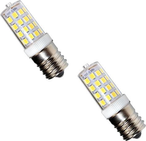 Hqrp 2 Pack 110v E17 Dimmable Led Light Bulb Cool White Compatible With