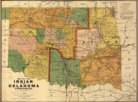 Map Of The Indian And Oklahoma Territories Library Of