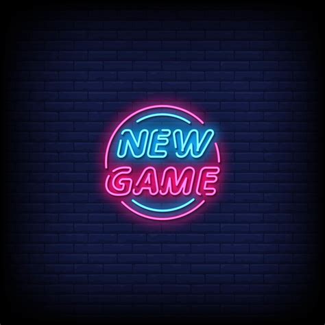 New Game Neon Signs Style Text Vector 1933731 Vector Art At Vecteezy