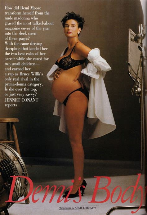 Demi Moore Photo By Annie Leibovitz For Vanity Fair 1991 Demi Moore Pregnant Demi Moore