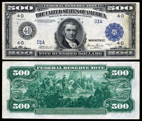 500 Dollar Bill Front And Back