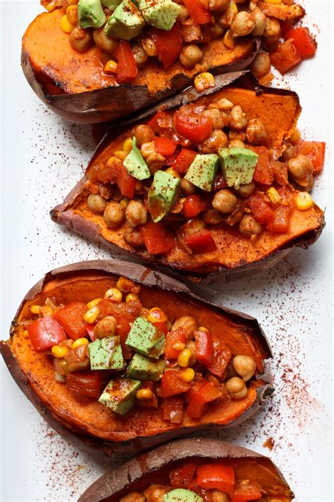 Baked Sweet Potatoes Stuffed With Chickpea Chili The Vegan 8