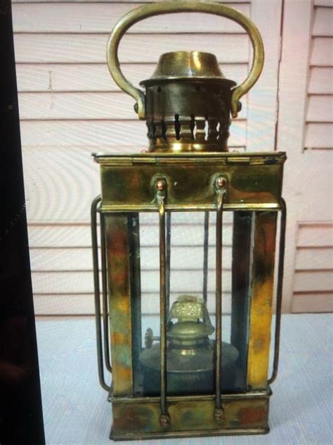 Mavin Vintage Wedge Brass Nautical Ships Cabin Oil Lamp Lantern
